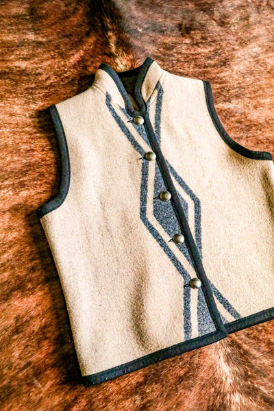 Vintage Reversible Southwest Wool Vest