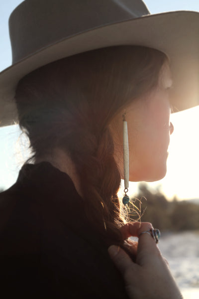 Cayuse Hairpipe Western Earrings - Cowgirl Relics