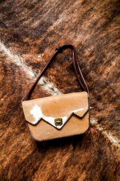 vintage cowhide purse