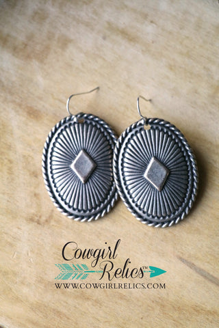 Great Basin Western Concho Earrings - Cowgirl Relics