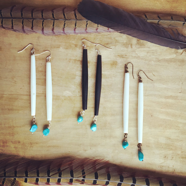 Cayuse Hairpipe Western Earrings - Cowgirl Relics