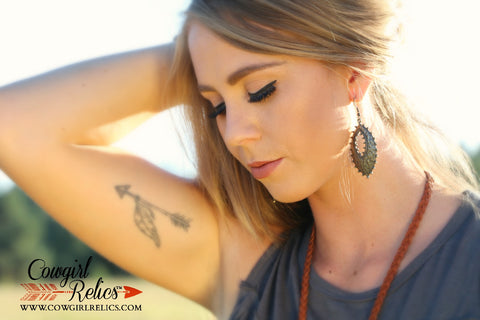 Wichita Hammered Brass Boho Earrings - Cowgirl Relics