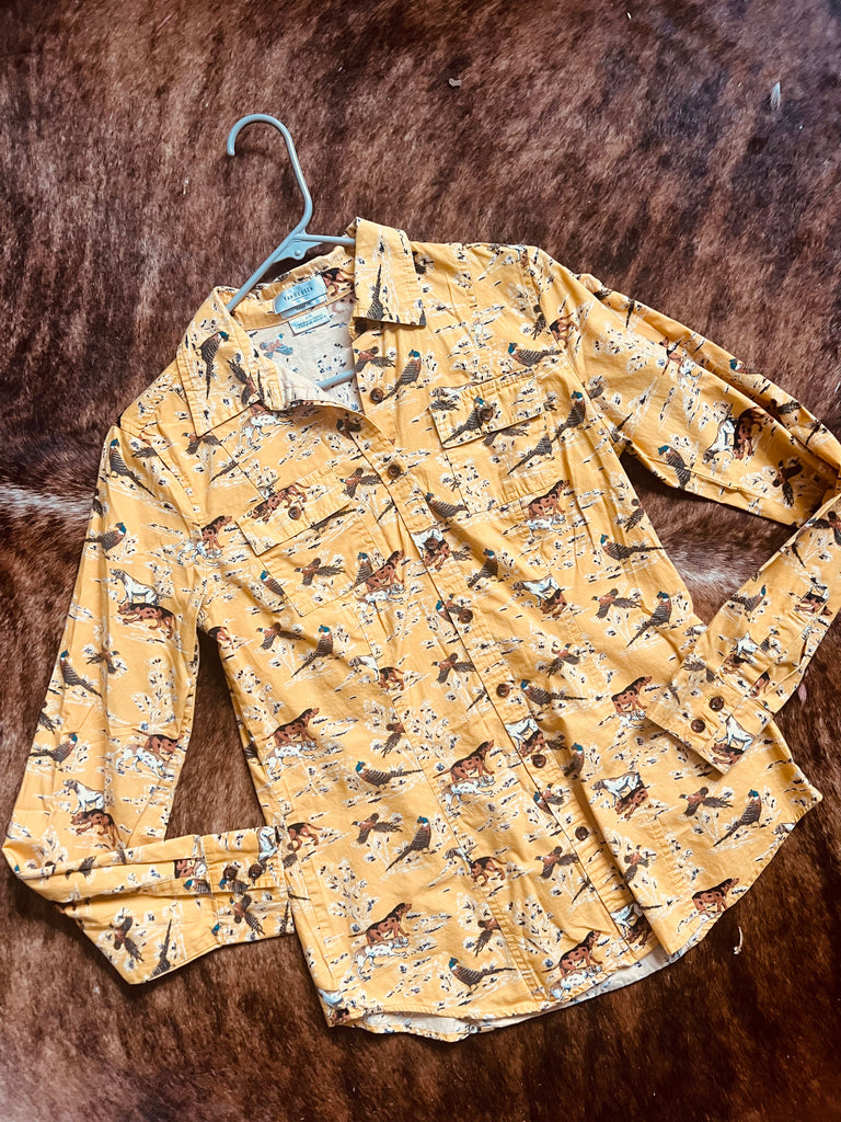 Vintage Bird Hunting Bird Dog Button Down Shirt