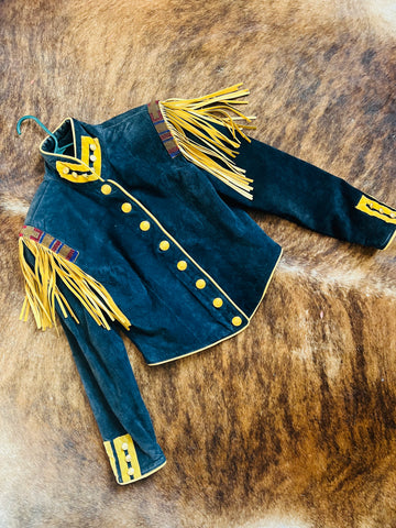 Vintage DDR Suede and Fringe Jacket