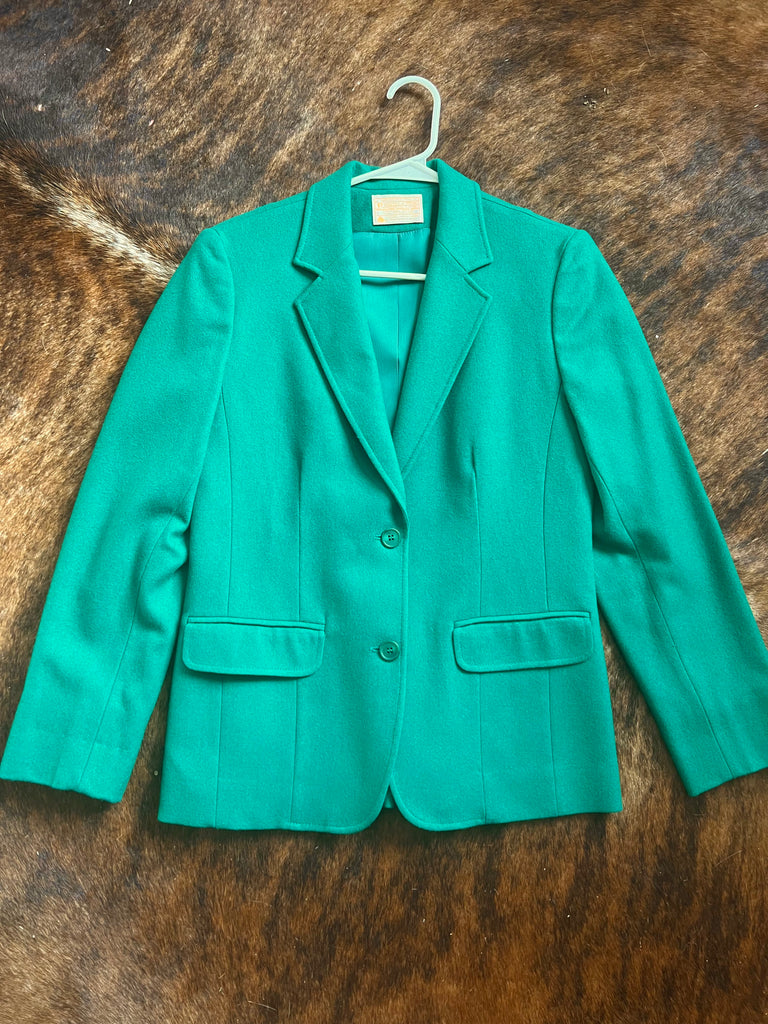 Vintage Emerald Green Pendleton Blazer