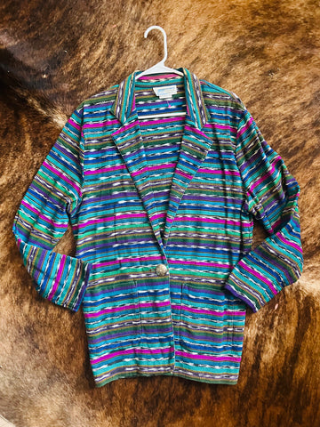 Vintage Southwest Serape Style Blazer