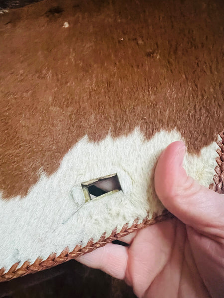 Vintage Cowhide Purse Clutch