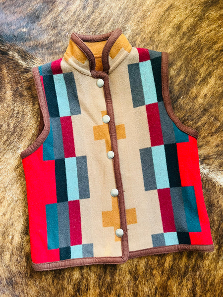 Vintage Reversible Southwest Wool Vest