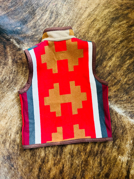 Vintage Reversible Southwest Wool Vest