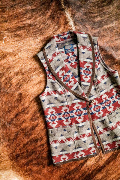 virgin wool pre-owned pendleton southwest vest size small