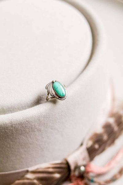 Classic Vintage Southwest Sterling Silver and Turquoise Ring