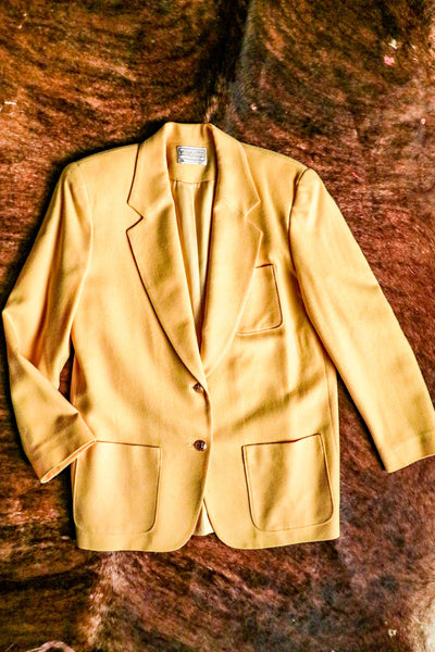 Vintage Yellow Pendleton Blazer