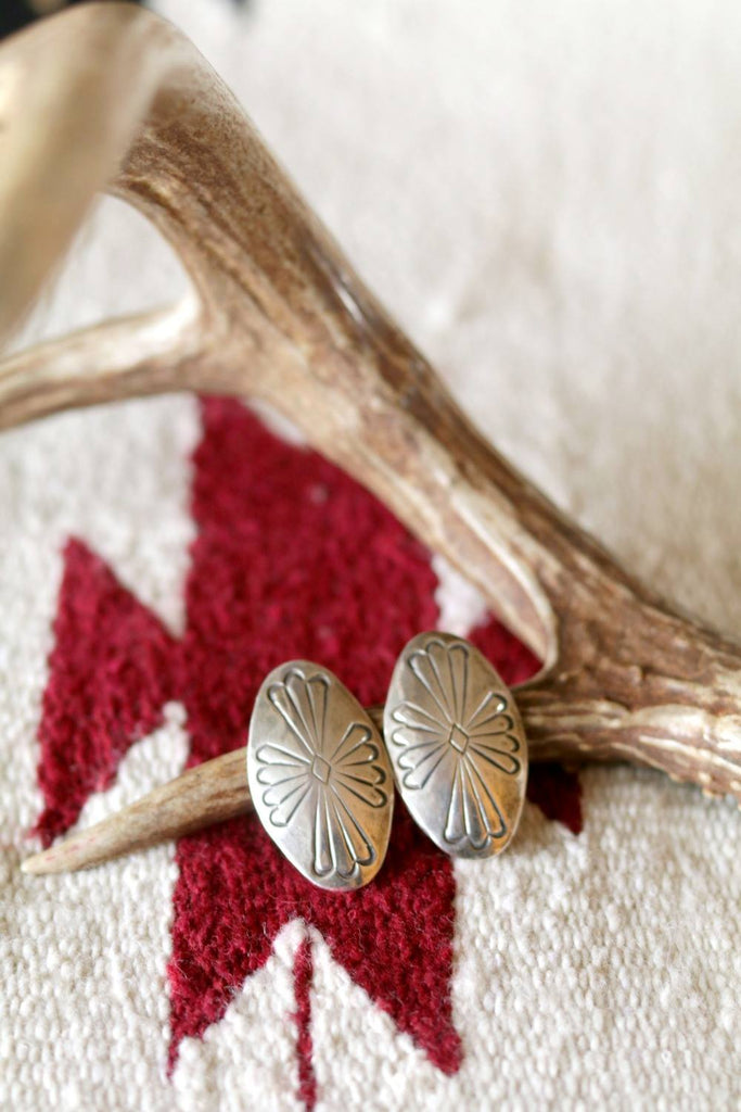 vintage sterling silver concho earrings