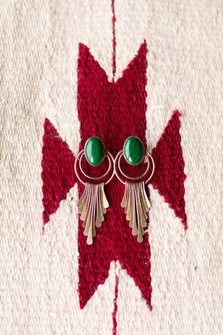 vintage southwest malachite earrings