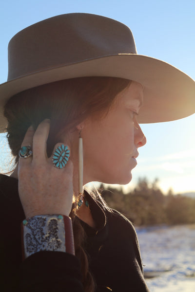 Cayuse Hairpipe Western Earrings - Cowgirl Relics