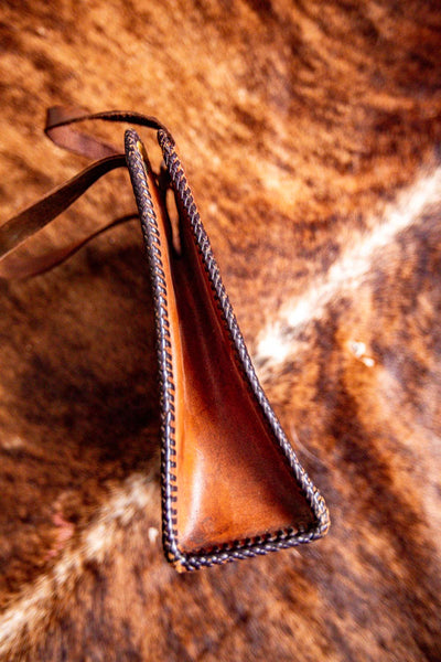 Vintage Tooled Leather Western Horse Purse