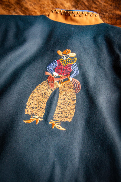 Vintage Embroidered Western Wool Jacket