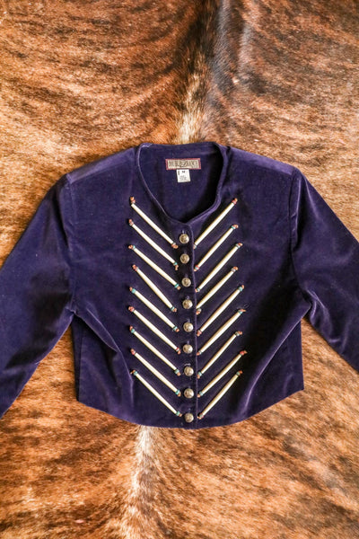 Vintage Double D Ranchwear Purple Velvet Western Jacket